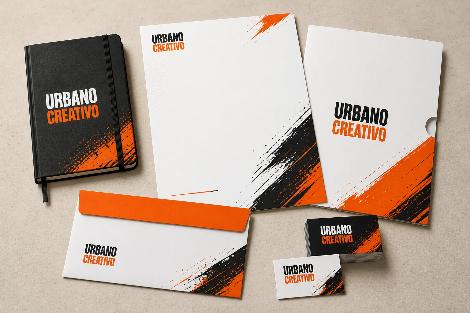 Papelería corporativa Urbano Creativo